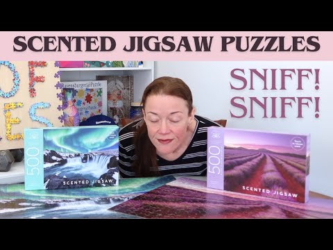 Sniff! Sniff! Smelling Scented Jigsaw Puzzles "Lavender Fields" & "Cool Peppermint" by Hinkler #asmr