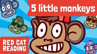 Five Little Monkeys Jumping On The Bed | Nursery Rhyme | Kids Song | Made by Red Cat Reading