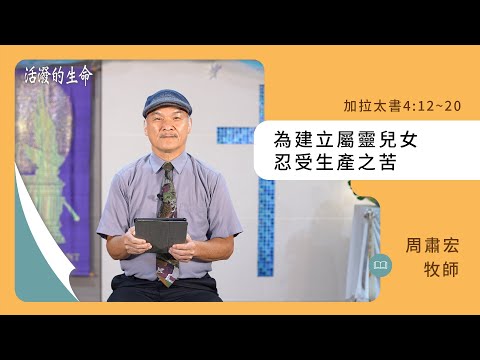 [活潑的生命] 20241026 為建立屬靈兒女 忍受生產之苦(加拉太書4:12~20)