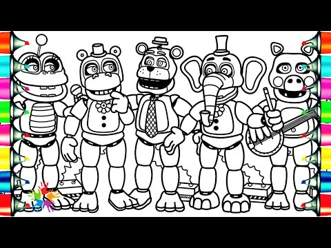 Five Nights at Freddy's Coloring Pages / FNaF 6 Pizzeria Simulator / Toy Mediocre Melodies