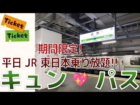 平日限定!!JR東日本乗り放題【キュン💖パス】買い方使い方