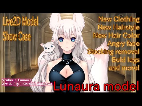 【Live2D Show Case】New outfits for Lunaura model and others