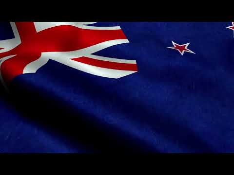 [10 Hours] New Zealand Flag Waving - Video & Audio - Waving Flags