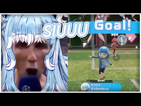 Nintendo Switch Sport's Soccer But Everytime Kobo Scored She Shout SIUUUU