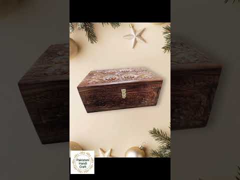 Wooden Box. jewelry Box. Handmade Craft Box. Handicraft Box.Carving Work Box. #woodenbox #woodbox