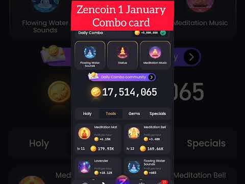 Zencoin 1 January combo card