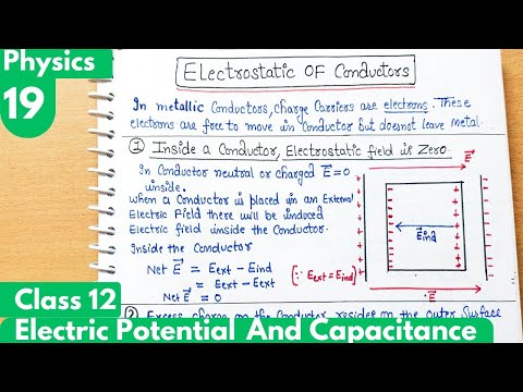 19) Electrostatic of conductors| Electrostatic Potential and Capacitance|Class12 Physics #neet  #jee