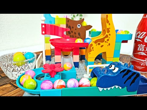 Satisfying Building Blocks Marble Run Race ASMR Water Marble Run