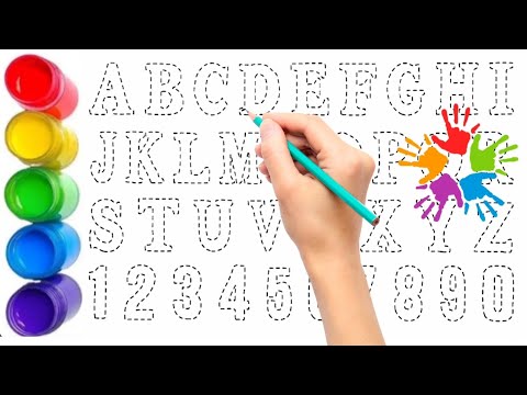 ABCD Alphabet, Abc Song, A to Z, ABCD, Alphabet, collection for writing along dotted lines for kids