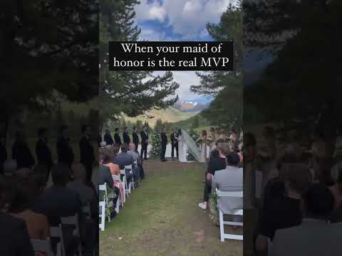 We love a MOH who is literally one step ahead. 🎥: Makenna Brylee #shorts #maidofhonor #weddingday