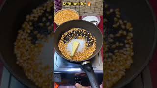 Butter Popcorn in pan