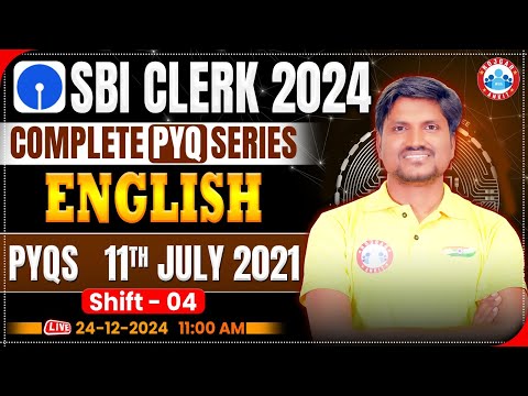 SBI Clerk 2024 | SBI Clerk English Previous Year Papers | SBI PYQ Series | English by RK Mehto Sir