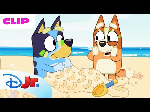 Bluey Season 1 "The Beach" Episode Clip | @disneyjr x @BlueyOfficialChannel