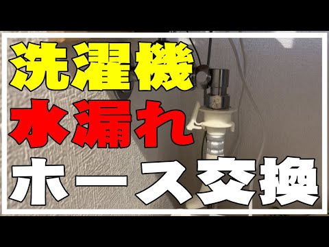 【洗濯機の蛇口の水漏れ】給水ホース交換。5年無交換なら要注意？！