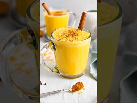 😋💪Tasty Turmeric Golden Milk To keep You Powerful #shorts