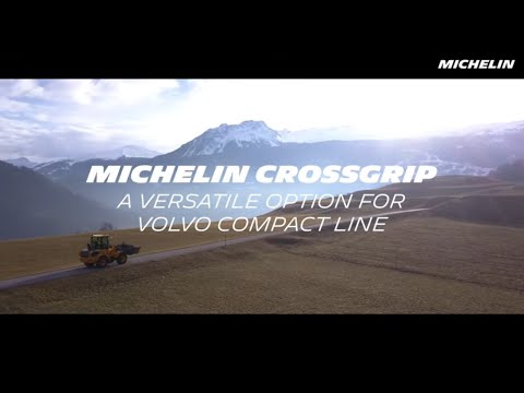 Introducing Michelin CrossGrip: The Ultimate Multi-Purpose Tires for Volvo Compact Wheel Loaders.