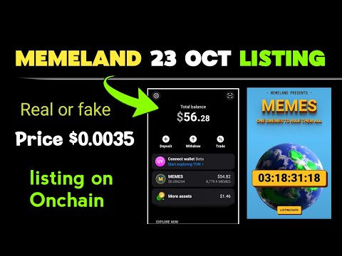 Memeland Withdrawal Payment Proof & New Updates Memeland listing 23 October Claim