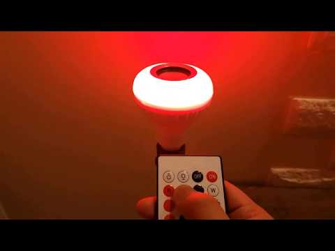 Bluetooth Led Light Bulb Speaker With Remote Control