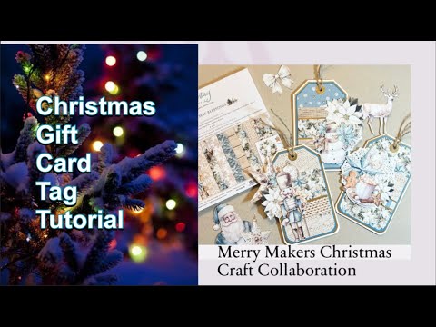 Christmas Gift Card Tag TUTORIAL wk 2 | Mintay Christmas Blessings |  #merrymakerscraftycollab