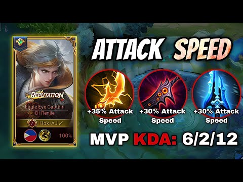 DI RENJIE ATTACK SPEED AND SUSTAIN BUILD | DI RENJIE BEST BUILD! - HONOR OF KINGS