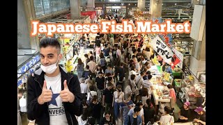 || Inside a Japanese Fish Market || Fresh Sushi || Indian in Japan|| ||寿司食べにいきました||