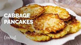 Cabbage pancakes: you'll only need two main ingredients!