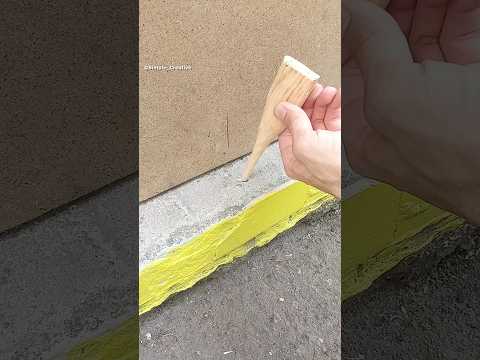 Useful Woodworking tips and skills. Easy way to attach a board to stone or concrete #shorts #tips