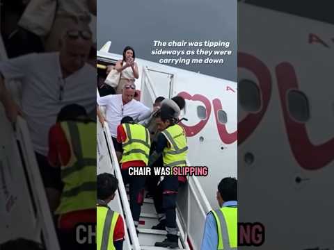 Disabled woman’s terror as she is carried off the plane #wheelchair