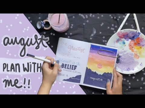 August Plan With Me! | Galaxy + Sunset Themed