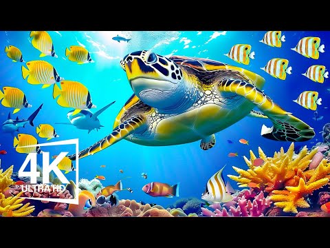 The Best 4K Aquarium 🐬 Explore the Stunning World of Sea - healing music