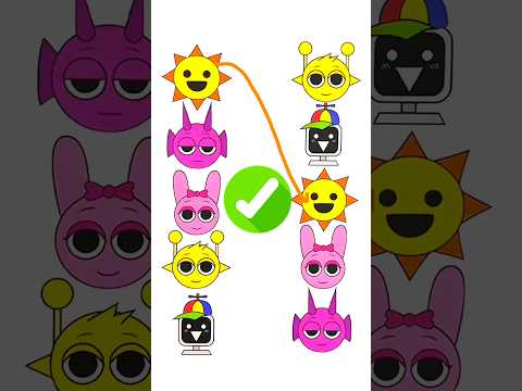 Mr. Sun durple pinki simon matching puzzle game #shorts #sprunki #incredibox #rainbowfriends #puzzle