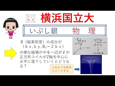 【ラッパ型磁場中を落下するコイル】（横浜国大）