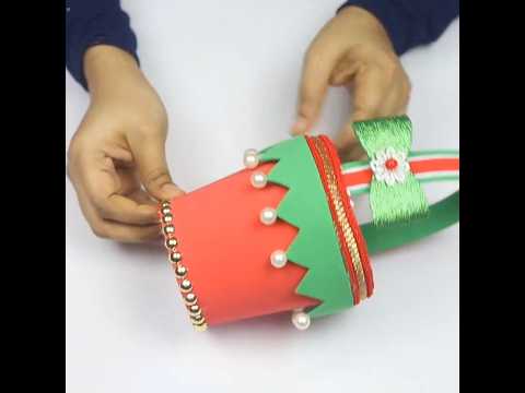 Creative Christmas Basket DIY Ideas With Plastic Bottle  🧺 #diy #youtubeshorts #shorts