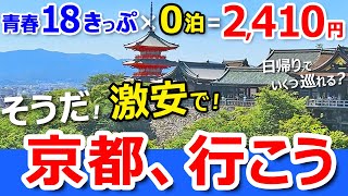 過酷！【東京→京都】青春18きっぷ１回分で往復！日帰り弾丸観光にチャレンジしたらこうなりましたｗ【そうだ京都、行こう。】