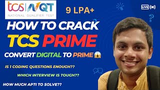 TCS digital Interview Experience 2024 TCS Prime Experience 2024 |Tcs NQT upgrade digital to prime