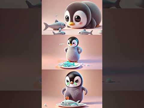 Penguin’s Daily Song: From Greedy Bites to Balanced Bliss #cute #song #3d #penguin #story