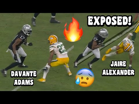 Davante Adams Vs Jaire Alexander 😳 EXPOSED HIM! 😱 Packers Vs Raiders 2023 highlights