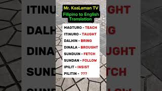 FiLipino EngLish TransLation #4 #translation #english #filipino #tagalogreading #englishlesson