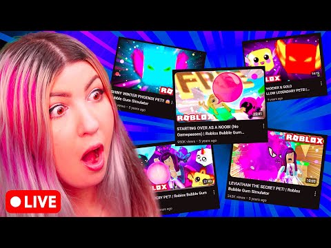 🔴 Reacting LIVE to my old Bubble Gum Simulator videos...