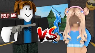 1v1 With My DAD In MM2... (Murder Mystery 2)