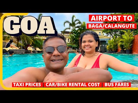 How To Reach BAGA CALANGUTE From New Goa Airport For Cheap | Taxi Price, Bike Rental Cost 2024 Hindi