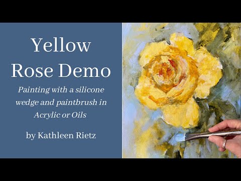 Painting a Yellow Rose (demo) by Kathleen Rietz