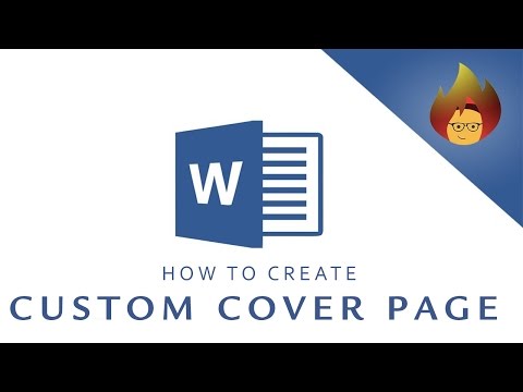 How to create a CUSTOM COVER PAGE | MICROSOFT WORD