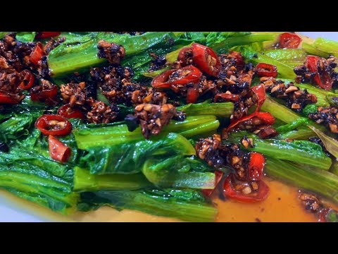 豉椒油麦菜｜九十年代北方新鲜小米辣一块钱一个的时候｜这道素菜可以卖到十几块｜现在没什么餐厅会做了｜买不上价还挺考验手艺