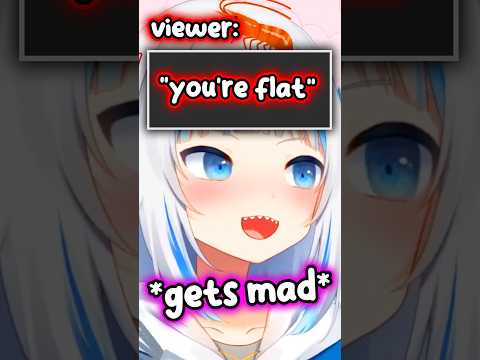 Gura Roasts Viewer for Calling her Flat #hololive #hololiveenglish #vtuber