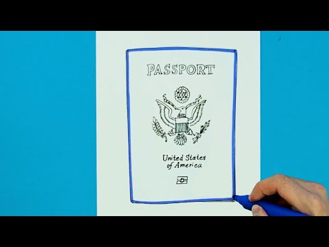 How to draw a passport