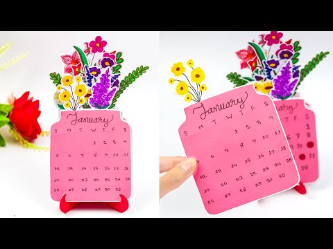 How to make a 2025 desk calendar / DIY Calendar / paper Mini calendar / paper crafts for school