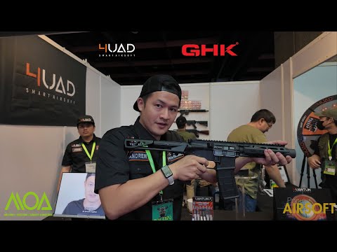 MOA Exhibtion 2023: GHK AR Ver3 GBB & 4UAD Smart Airsoft Friction Pro Hop-Up Bucking