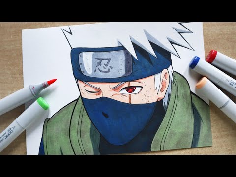 How to Draw Kakashi - Step By Step Tutorial | Naruto Shippuden