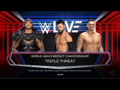 WWE 2K24 FINN BALOR VS. GUNTHER VS. DAMIAN PRIEST TRIPLE THREAT FOR THE WORLD HEAVYWEIGHT TITLE!